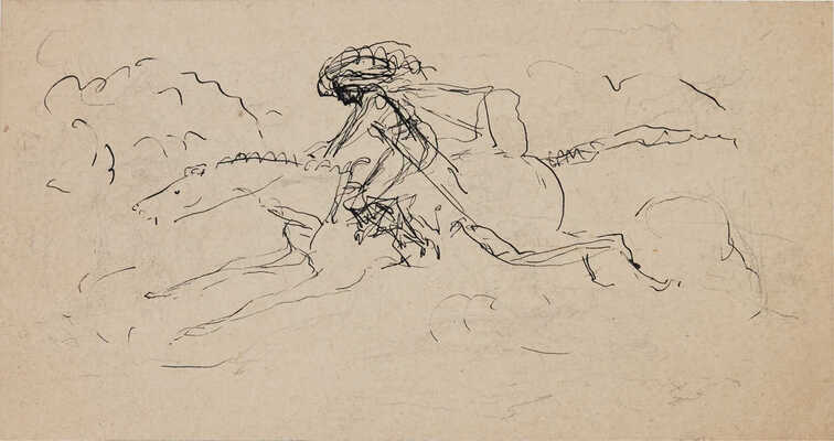 Бехтеев Владимир Георгиевич. Лот из 19 иллюстраций к роману Т. Готье «Девица Мопен» на 16 листах, на оборотной стороне наброски (для издательства Academia)